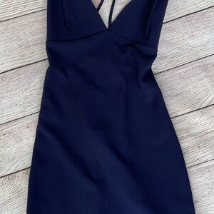 Lucy in the Sky Navy Backless Dress